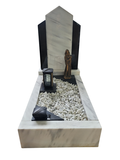 Urnengrabstein Marmor und Black