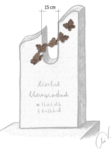 Schmetterlinge in Bronze