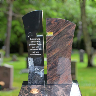 Einzelgrabstein mit Kreuz