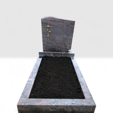 Einzelgrabstein Paradiso mit Rose